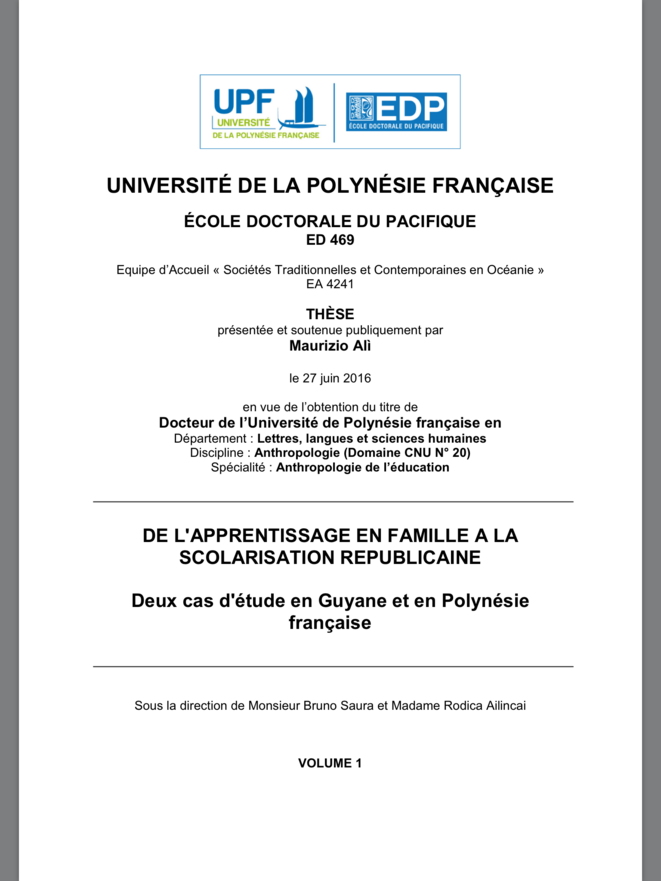 Couverture de la Thèse de M ALI. Couverture de la Thèse de M ALI.