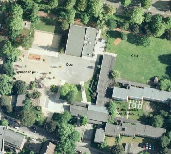A Schönfelder Schule - Hamburg - Vue aérienne
