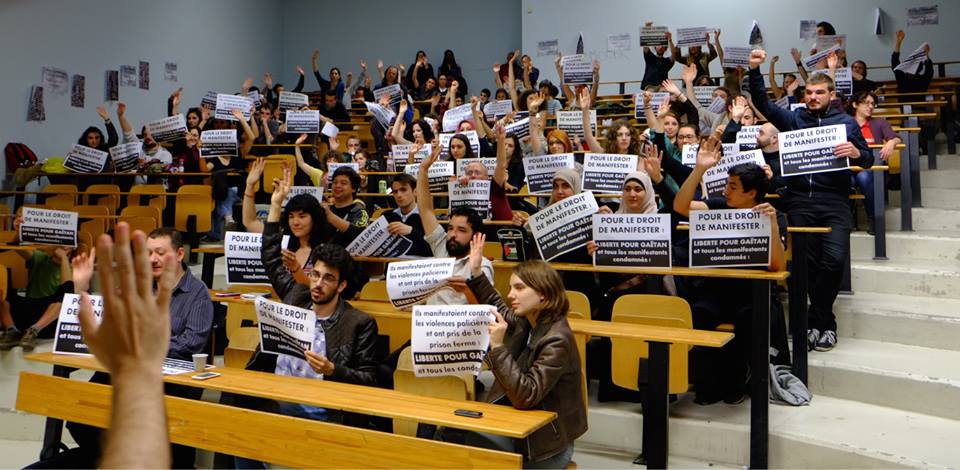 Assemblée générale à l&#039;université Toulouse II, le 16 avril 2015.