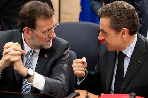 Mariano Rajoy et Nicolas Sarkoy le 2 mars à Bruxelles. Mariano Rajoy et Nicolas Sarkoy le 2 mars à Bruxelles.