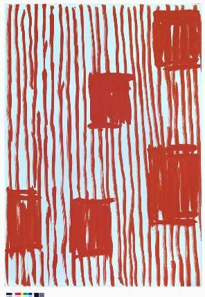 A carreaux, 2008, 55x38 cm, acrylique et huile sur toile