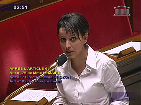 Najat Vallaud-Belkacem, ministre des droits des femmes, à l'Assemblée