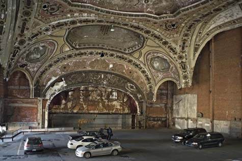 The Michigan Theatre was once a thriving place. Ironically it became a parking garage and a symbol for the decline of Detroit. The Michigan Theatre was once a thriving place. Ironically it became a parking garage and a symbol for the decline of Detroit.