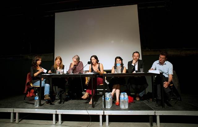 Cécile Canut, Cécile Kovacshazy, Jacques Rancière, Marie Gaille, Sophie Wahnich, Christophe Mileschi, et Patrick Henriot.