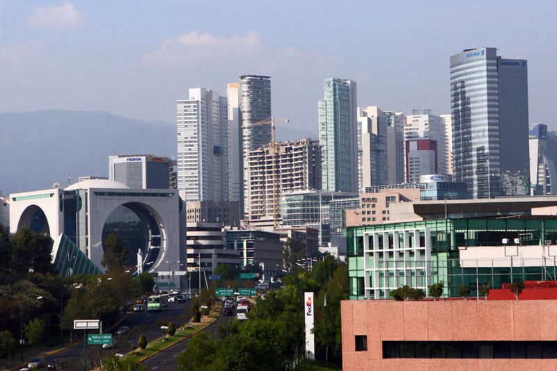 Quartier de Santa Fé à Mexico.