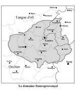 Carte du domaine francoprovençal