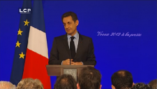 N. Sarkozy lors de ses voeux.