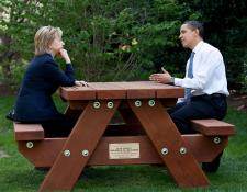 Obama et Hillary Clinton à la Maison Blanche, en 2009