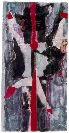 La rupture, collage et huile, JPA 2005 La rupture, collage et huile, JPA 2005
