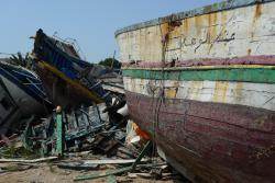 Au cimetière des bateaux tunisiens. (CF)