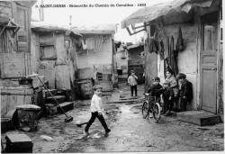 Bidonville du Cornillon en 1963. © Fonds Pierre Douzenel