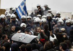 Manifestation à Athènes.