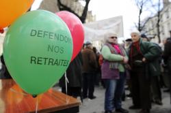  24 février 2010. Manifestation de retraités à Paris