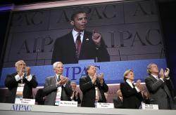 Barack Obama devant  l'AIPAC.