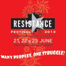 Festival des résistances à l'Université d'Athènes les 21, 22 et 23 juin 2013. Festival des résistances à l'Université d'Athènes les 21, 22 et 23 juin 2013.