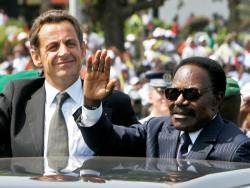 Nicolas Sarkozy et Omar Bongo.
