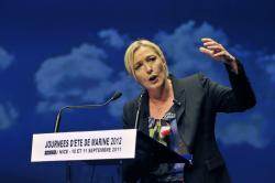 M. Le Pen lors de son discours de clôture.