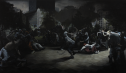 Sans titre, huile sur toile, 170 x 300 cm, 2008.