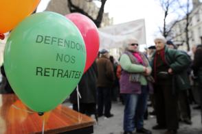  24 février 2010. Manifestation de retraités à Paris