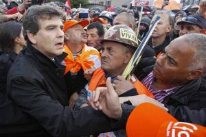 Arnaud Montebourg à Florange, jeudi Arnaud Montebourg à Florange, jeudi