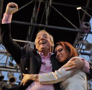Les Kirchner lors de la campagne de 2007