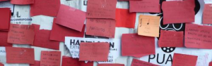 Le mur des «indignations» à Madrid.