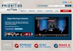 Le site web du super PAC d'Obama, qui joue la défensive face à Romney et Rove. Le site web du super PAC d'Obama, qui joue la défensive face à Romney et Rove.