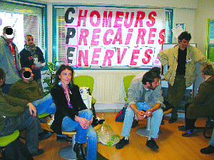 Occupation d'une ANPE par des chômeurs. Un mode d'action qui a fait ses preuves, malgré la répression. Occupation d'une ANPE par des chômeurs. Un mode d'action qui a fait ses preuves, malgré la répression.