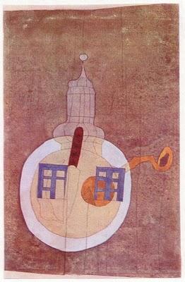 Lajos Vajda - Maisons et tour avec assiette, 1937 Lajos Vajda - Maisons et tour avec assiette, 1937