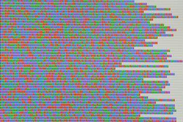 Image informatique de la séquence génétique de la bactérie tueuse