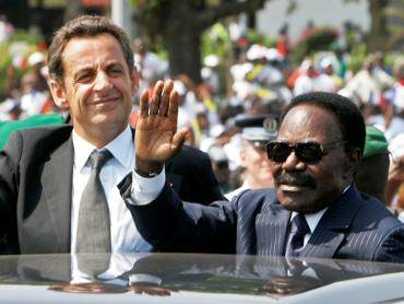 Nicolas Sarkozy et Omar Bongo.
