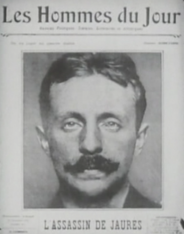 Raoul Villain, 33 ans, se présente moustachu à son procès, en 1919.