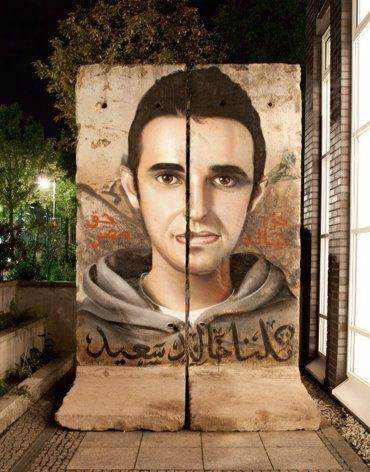 Portrait mural de Khaled Saïd