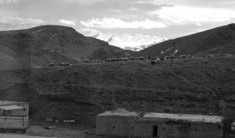 Sur la route entre Van en Turquie et Urumiye en Iran. © Mathilde Blézat, Migreurop