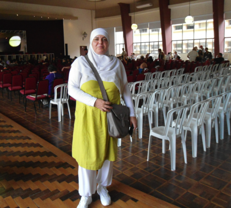 Ismahane, en novembre 2012, lors du Forum social mondial Palestine Libre à Porto Alegre au Brésil.
