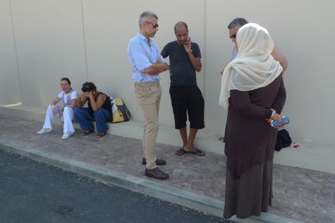 Marco Perduca et des parents de Tunisiens disparus.