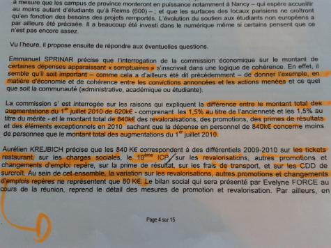Extrait du procès verbal de réunion du Comité d'entreprise du 19 mai 2011.
