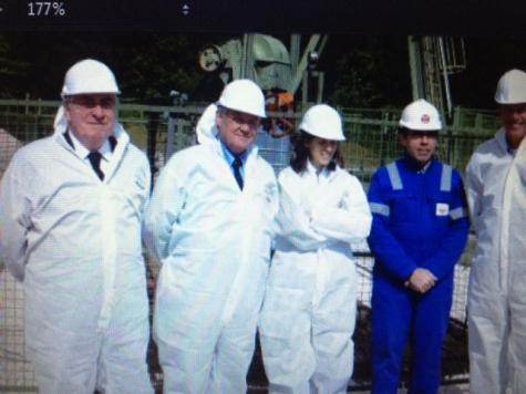 Les rapporteurs visitent le site pétrolier de Champotran (Seine-et-Marne), mai 2013 (DR).