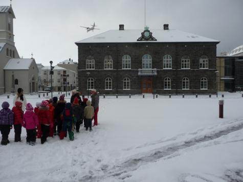 Le Parlement islandais, à Reykjavik. Février 2011.