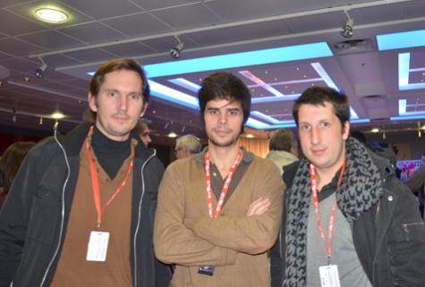 Les photographes primés (de gauche à droite)&nbsp;: Frédéric Sautereau, Julien Pebrel et Arno Brignon