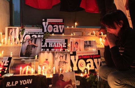 Veillée en hommage à Yoav Hattab, Tunis, samedi 17 janvier. Veillée en hommage à Yoav Hattab, Tunis, samedi 17 janvier.