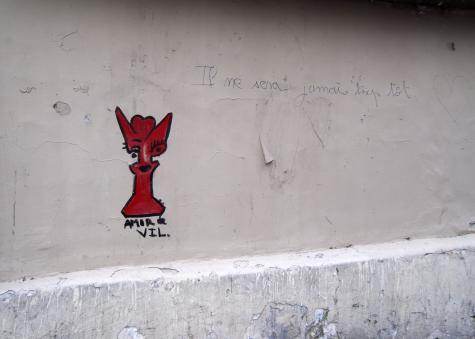"Il ne sera jamis trop tôt", graffiti "Il ne sera jamis trop tôt", graffiti