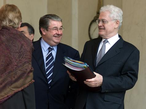 D. Vaillant en février 2002 avec le Premier ministre L. Jospin