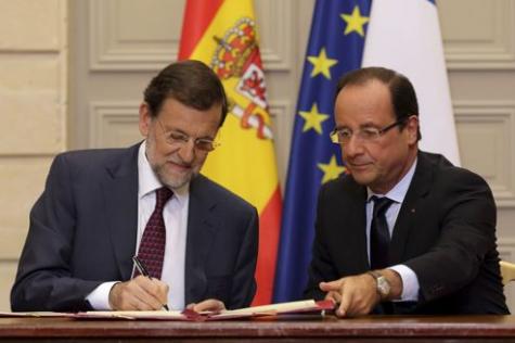 Mariano Rajoy et François Hollande, le 10 octobre