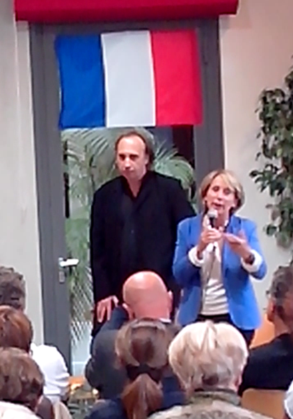 J.-P. Fourment et B. Barèges, le 14 septembre 2013, lors de la présentation aux militants de la campagne.