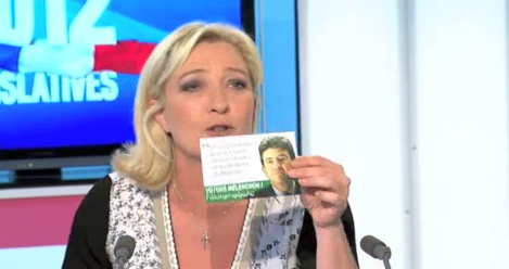 Marine Le Pen sur France 3 Nord-Pas-de-Calais.