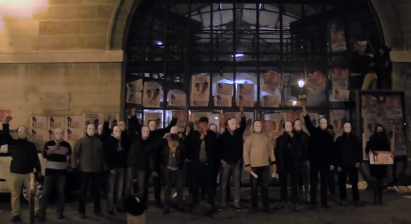 Attack on gay and lesbian centre in Paris last Sunday - image from Printemps français's own video.
