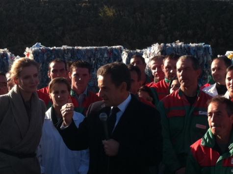 20 octobre 2011. N. Sarkozy en visite en Mayenne