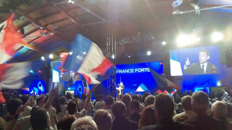 N. Sarkozy à Elancourt, le 28 mars.