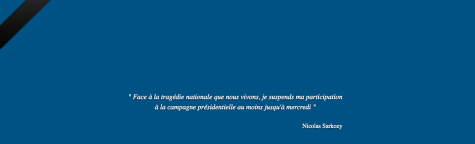 Le site de Nicolas Sarkozy, mardi.